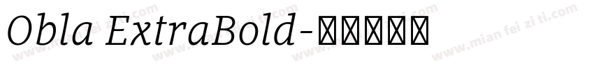 Obla ExtraBold字体转换
